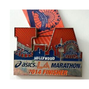 2014 ASICS LA LOS ANGELES MARATHON Finisher Medal Stadium To The Sea